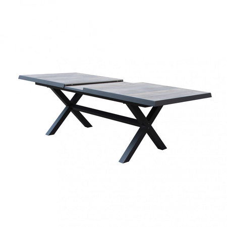 Tavolo allungabile "Zante" in alluminio e Gres porcellanato per esterno 205\260 x 105 cm