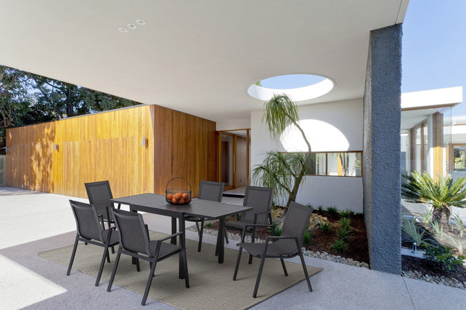 Tavolo allungabile "Samoa" in alluminio dogato da esterno per giardino e veranda