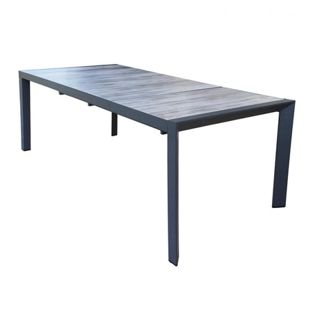 Tavolo allungabile "Bahamas" in alluminio e Gres porcellanato per esterno 175\235x100