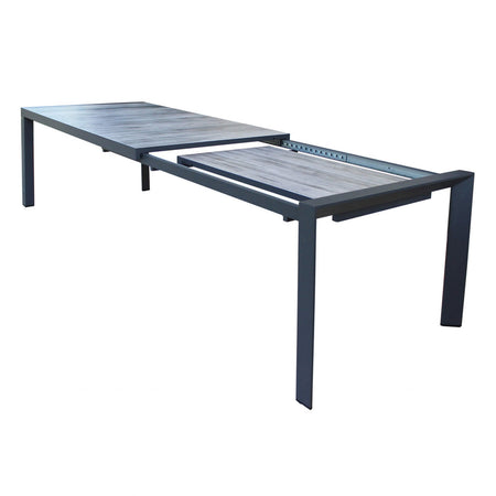 Tavolo allungabile "Bahamas" in alluminio e Gres porcellanato per esterno 175\235x100