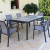 Tavolo allungabile Bahamas in alluminio e Gres porcellanato per esterno 175\235x100