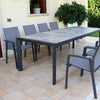 Tavolo allungabile Bahamas in alluminio e Gres porcellanato per esterno 175\235x100