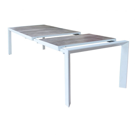 Tavolo allungabile "Bahamas" in alluminio e Gres porcellanato per esterno 175\235x100