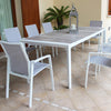 Tavolo allungabile Bahamas in alluminio e Gres porcellanato per esterno 175\235x100