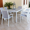 Tavolo allungabile Bahamas in alluminio e Gres porcellanato per esterno 175\235x100