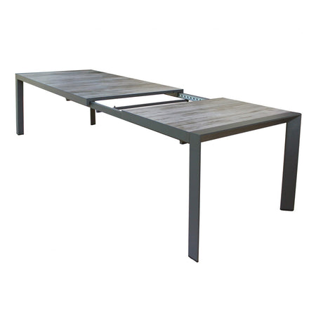 Tavolo allungabile "Bahamas" in alluminio e Gres porcellanato per esterno 175\235x100