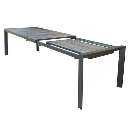 Tavolo allungabile "Bahamas" in alluminio e Gres porcellanato per esterno 175\235x100