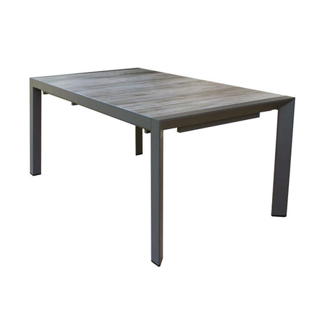 Tavolo allungabile "Bahamas" in alluminio e Gres porcellanato per esterno 175\235x100