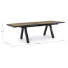 Tavolo allungabile Cayman in alluminio e Gres porcellanato per esterno 205\265 x 105 cm