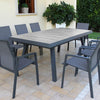 Tavolo allungabile Cayman in alluminio e Gres porcellanato per esterno 205\265 x 105 cm