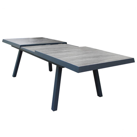 Tavolo allungabile "Cayman" in alluminio e Gres porcellanato per esterno 205\265 x 105 cm