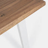 Tavolo fisso Oslo in legno di Acacia con piedi in metallo da giardino