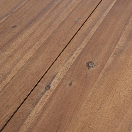 Tavolo fisso "Oslo" in legno di Acacia con piedi in metallo da giardino