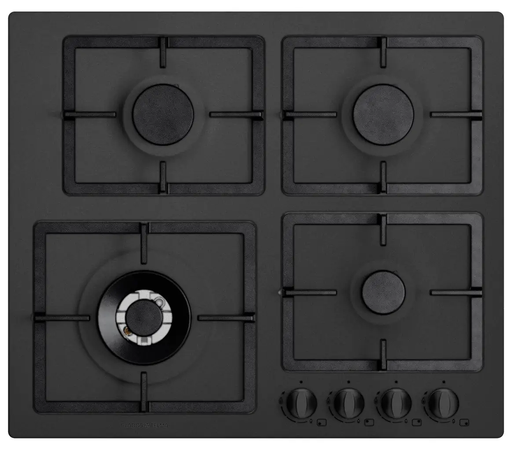 Telma flat60 piano cottura a gas ad incasso 4 fuochi 60 cm colore 26 tg nero matt