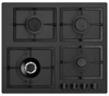 Telma flat60 piano cottura a gas ad incasso 4 fuochi 60 cm colore 26 tg nero matt