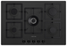 Telma flat75 piano cottura a gas ad incasso 5 fuochi 75 cm colore tg 26 nero matt