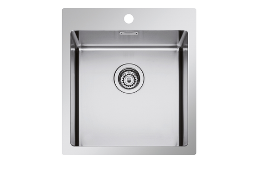 Telma sr3900 lavello a 1 vasca per installazione slim/filotop in acciaio inox 39x51 cm maki mix-r