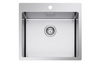 Telma sr5500 lavello a 1 vasca per installazione slim/filotop in acciaio inox 55x51 cm maki mix-r
