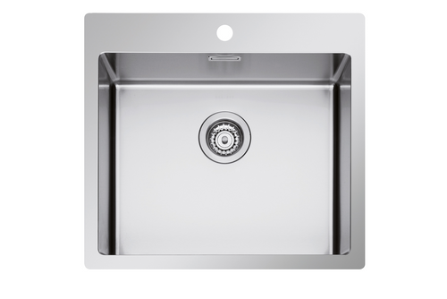 Telma sr5500 lavello a 1 vasca per installazione slim/filotop in acciaio inox 55x51 cm maki mix-r