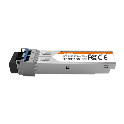 Tenda Modulo Fibra Ottica TEG311SM - Single-Mode- Full-duplex- Hot-pluggable- Auto-detect SFP- Transmiss Up To 1.25Gbps