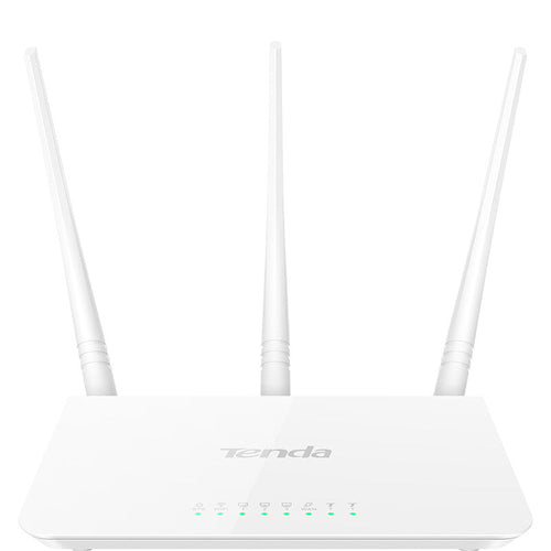 Tenda ROUTER WIRELESS F3 - 802.11 b/g/n- 2.4GHz: 300Mbps- 1xFE WAN- 3xFE LAN- 3 ant 5dBi