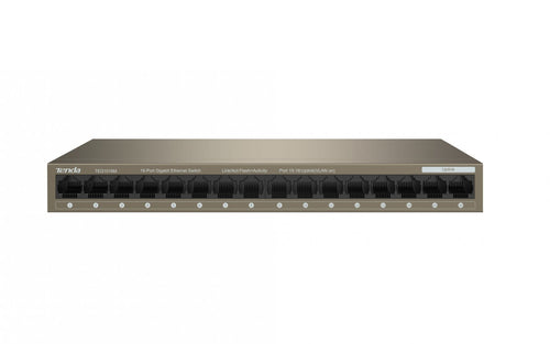 Tenda SWITCH BUSINESS TEG1016M-IEEE 802.3uxab-16 porte 10/100/1000 Base-T Ethernet-Capacità 32Gbps-Prot.fulm.6KV su ogni porta