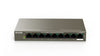 Tenda SWITCH PoE TEF1109P 8 63W - IEEE 802.3/u/x-IEEE802.3af/at IEEE-8xFE(PoE)+2xFE(Data+NVR)-output: 58W-Prot Ful 6KV-Extend