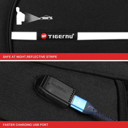 Tigernu zaino impermeabile nero T-B3893 Zaini Tigernu
