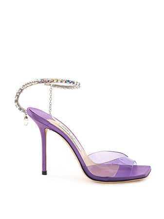 Jimmy Choo Sandalo Saeda in Pvc e Raso Jimmy choo da donna