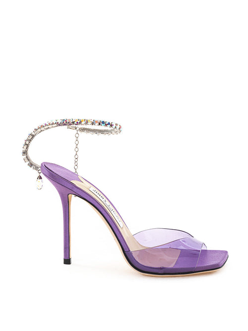 Jimmy Choo Sandalo Saeda in Pvc e Raso Jimmy choo da donna