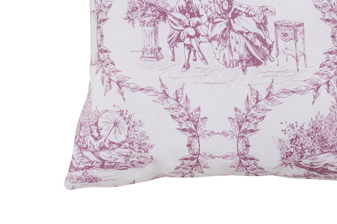 Set Copripiumino federe parure Copripiumino Stampa Digitale 100% Cotone, Made in Italy TOILE DE JOUY BORGOGNA