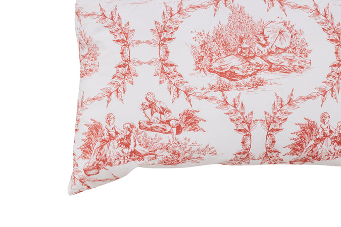 Completo letto lenzuola federe stampa digitale 100% cotone, made in italy TOILE DE JOUY MALDIVE