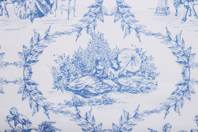 Completo letto lenzuola federe stampa digitale in cotone made in italy TOILE DE JOUY OLIMPIA