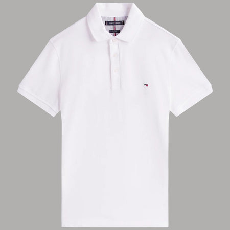 Tommy Hilfiger Polo Uomo Slim Fit Biologico Flex Bianca - Prodotti di Classe
