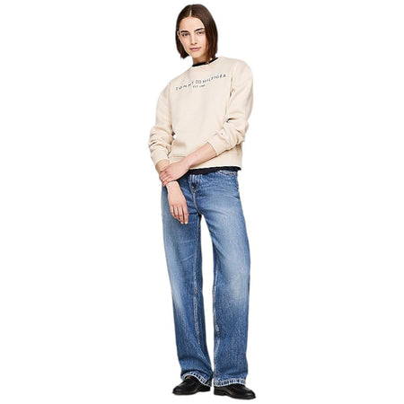 Tommy Hilfiger donna felpa beige da donna WW0WW39791