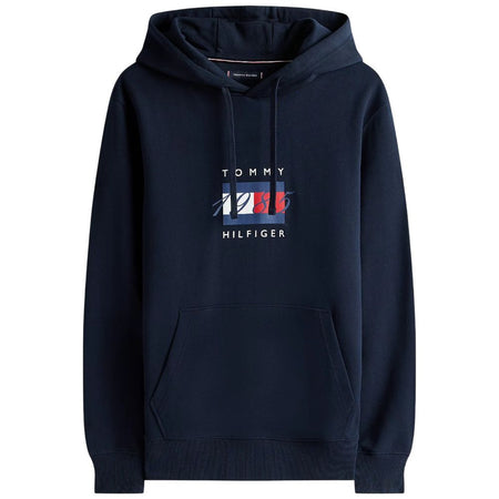 Tommy hilfiger felpa blu con cappuccio MW0MW41332DW5