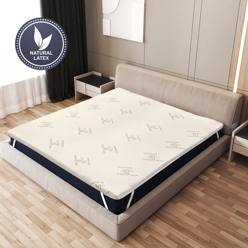 Topper in Lattice | Correttore Materasso Ergonomico | Imbottitura in Ovatta Soft | Altezza 5 cm | Tessuto Traspirante e Antiacaro | The White Stone