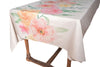 Tovaglia in misto lino stampato morbida resistente elegante made in italy FIORI ROSA
