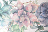 Tovaglia in misto lino stampato morbida resistente elegante made in italy SUCCULENTE - Vanita di raso