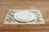 Set di 2 tovagliette americane colazione coppia tovagliette 35 X 50 CM in misto lino stampa floreale fiori  morbide resistenti eleganti made in italy EDERA - Vanita di raso