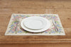 Set di 2 tovagliette americane colazione coppia tovagliette 35 X 50 CM in misto lino stampa floreale fiori  morbide resistenti eleganti made in italy FIORI DI CAMPO - Vanita di raso