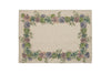 Set di 2 tovagliette americane colazione coppia tovagliette 35 X 50 CM in misto lino stampa floreale fiori  morbide resistenti eleganti made in italy SUCCULENTE