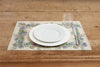 Set di 2 tovagliette americane colazione coppia tovagliette 35 X 50 CM in misto lino stampa floreale fiori  morbide resistenti eleganti made in italy SUCCULENTE - Vanita di raso