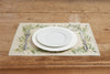 Set di 2 tovagliette americane colazione coppia tovagliette 35 X 50 CM in misto lino stampa floreale fiori  morbide resistenti eleganti made in italy ULIVO - Vanita di raso
