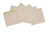 Set di 6 tovaglioli da tavola 40 X 40 CM in misto lino morbido resistente elegante made in italy NATURALE con Cordoncino Verde