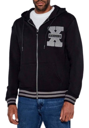 John Richmond FELPA SWEATSHIRT ZIP OROP da uomo