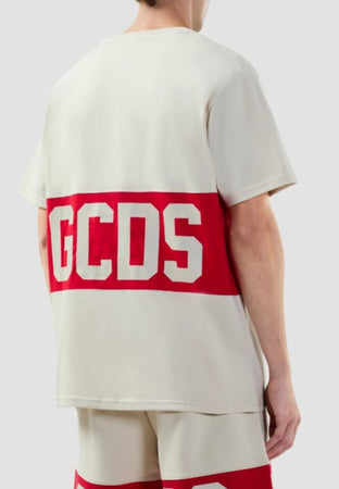 GCDS T-SHIRT BAND LOGO REGULAR T-SHIRT da uomo