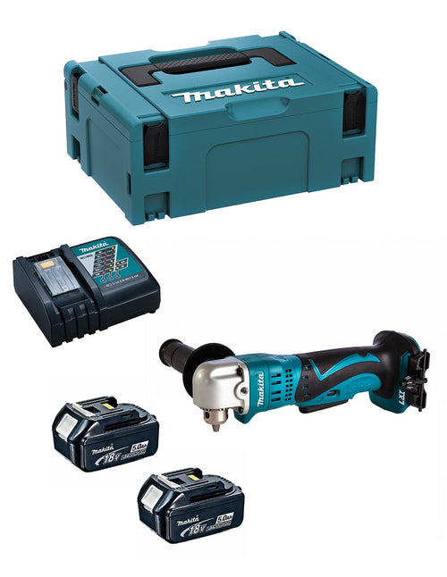 Trapano Angolare MAKITA DDA350RTJ (2 x 5,0 Ah + DC18RC + MAKPAC 2)