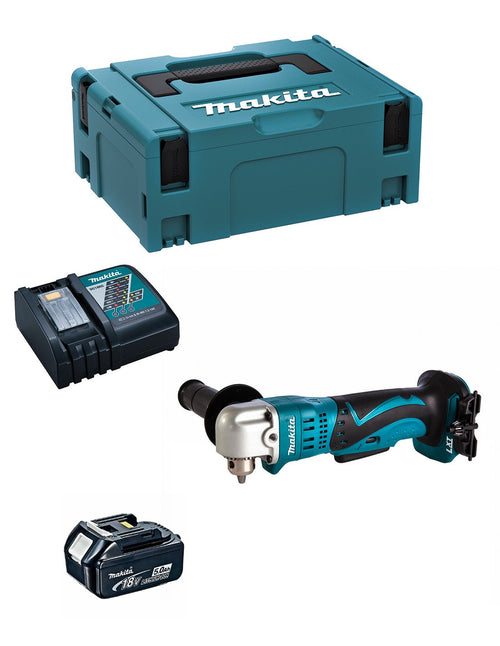 Trapano Angolare MAKITA DDA350RTJ1 (1 x 5,0 Ah + DC18RC + MAKPAC 2)