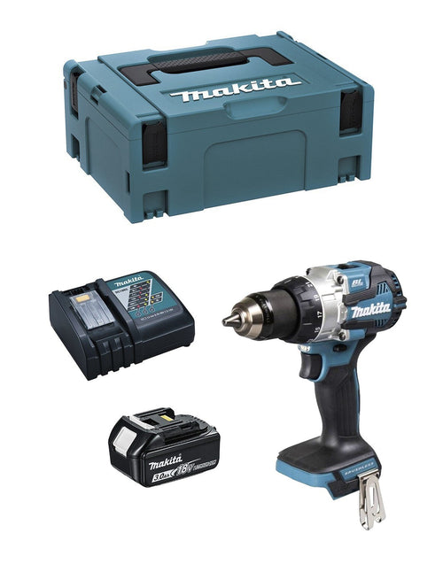 Trapano Avvitatore MAKITA DDF489RFJ1 (1 x 3,0 Ah + DC18RC + MAKPAC 2)